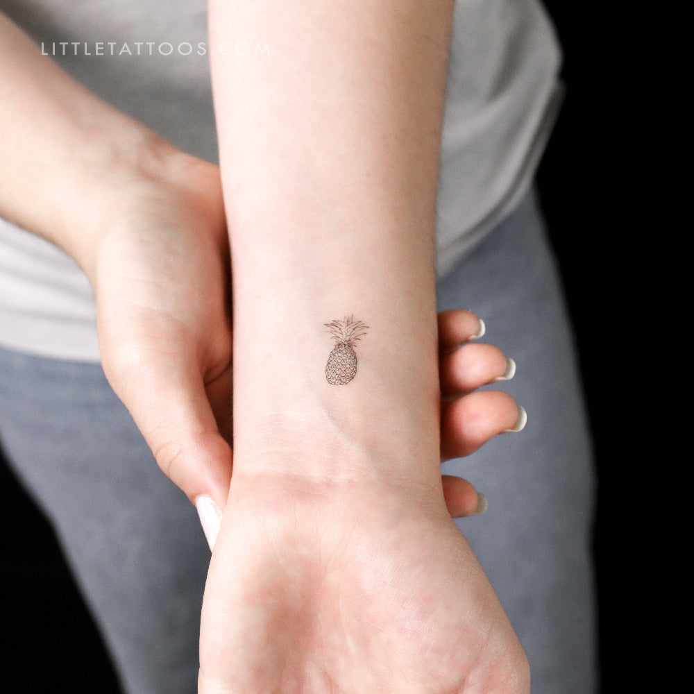 Little Pineapple Temporary Tattoo - Set of 3