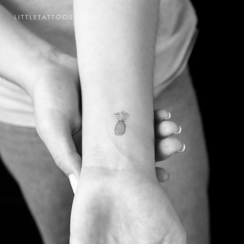 Little Pineapple Temporary Tattoo - Set of 3