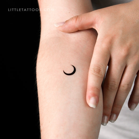 Crescent Moon Temporary Tattoo - Set of 3