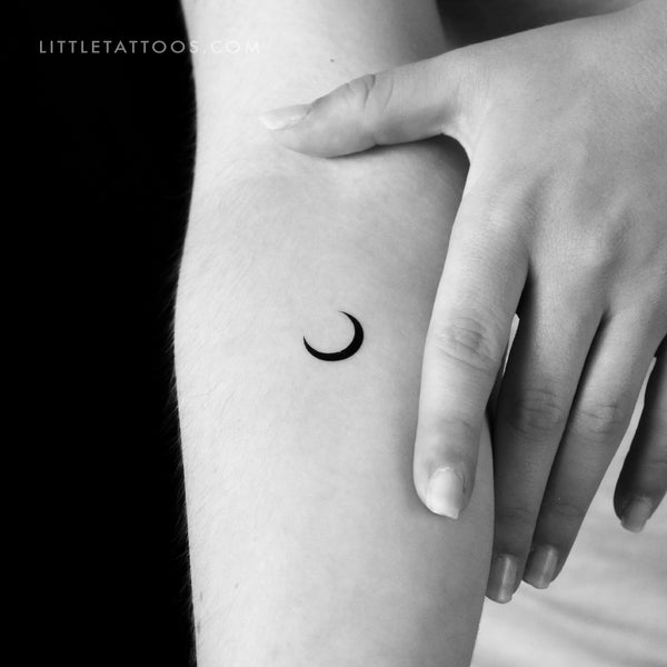 Crescent Moon Temporary Tattoo - Set of 3
