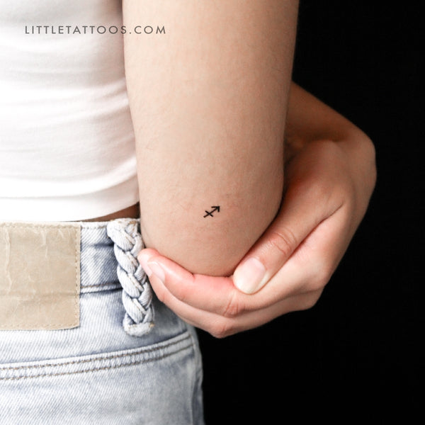 Sagittarius Zodiac Symbol Temporary Tattoo - Set of 3
