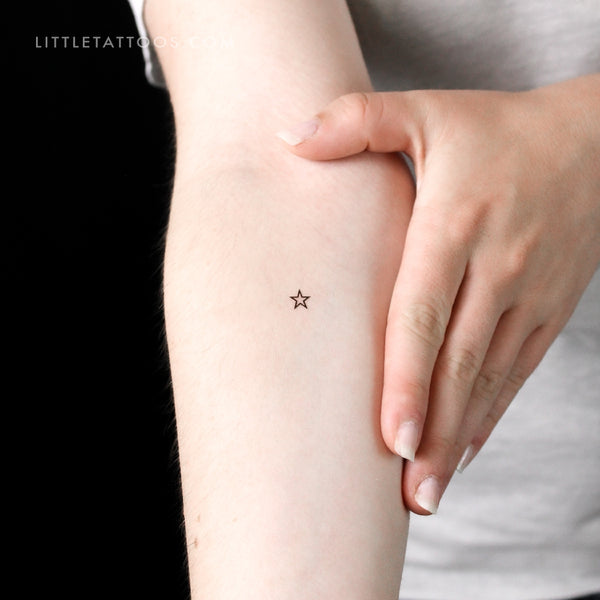 Star Outline Temporary Tattoo - Set of 3