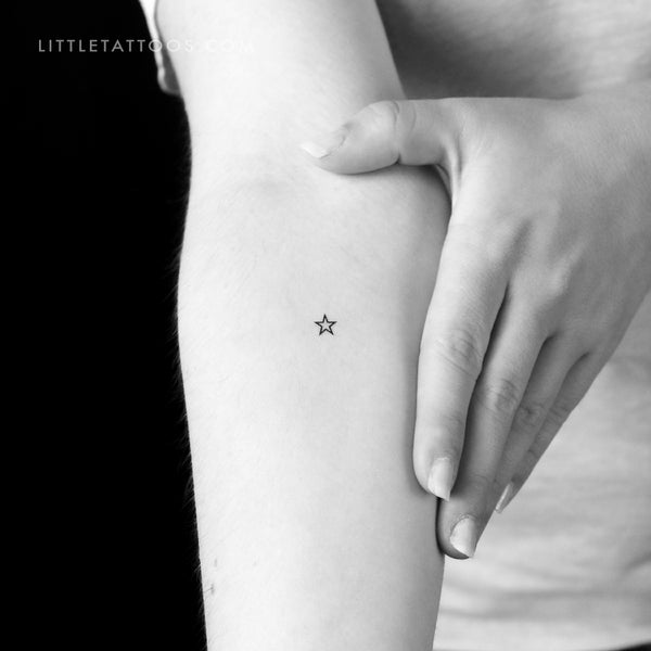 Star Outline Temporary Tattoo - Set of 3