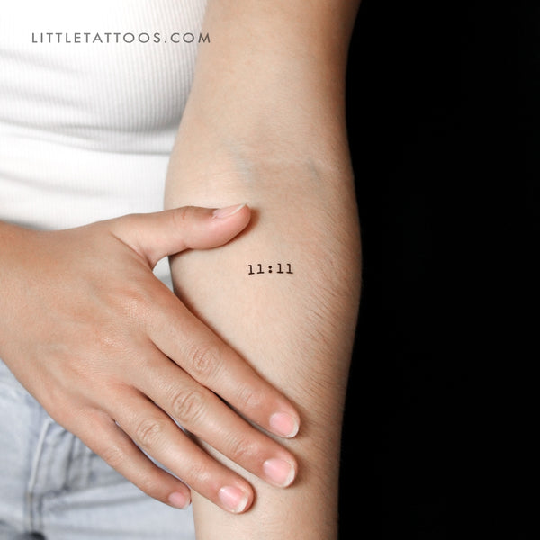 11:11 Number Temporary Tattoo - Set of 3