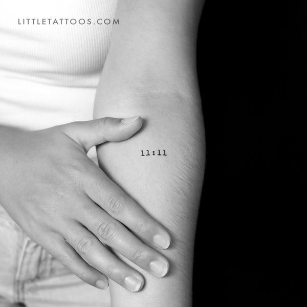 11:11 Number Temporary Tattoo - Set of 3