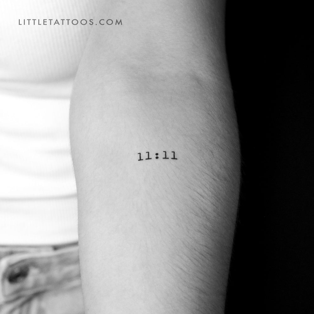11:11 Number Temporary Tattoo - Set of 3
