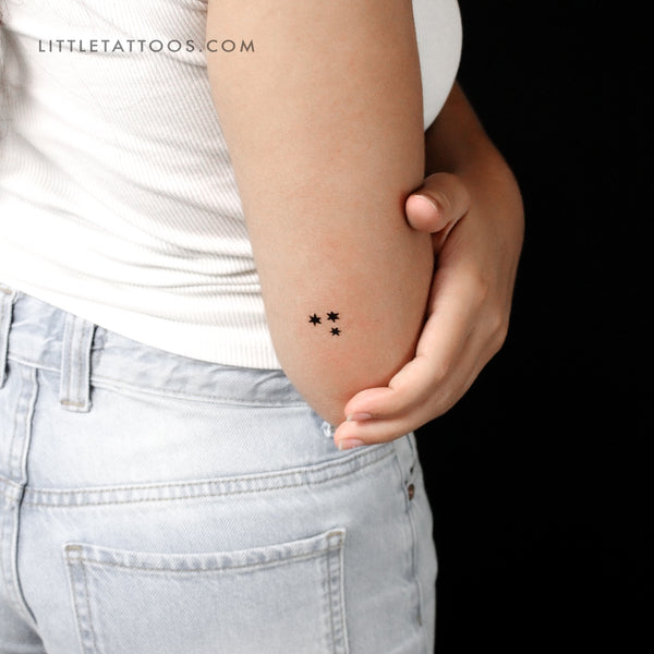 Three Stars Temporary Tattoo - Set of 3