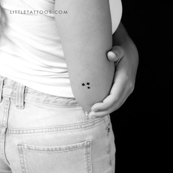 Three Stars Temporary Tattoo - Set of 3