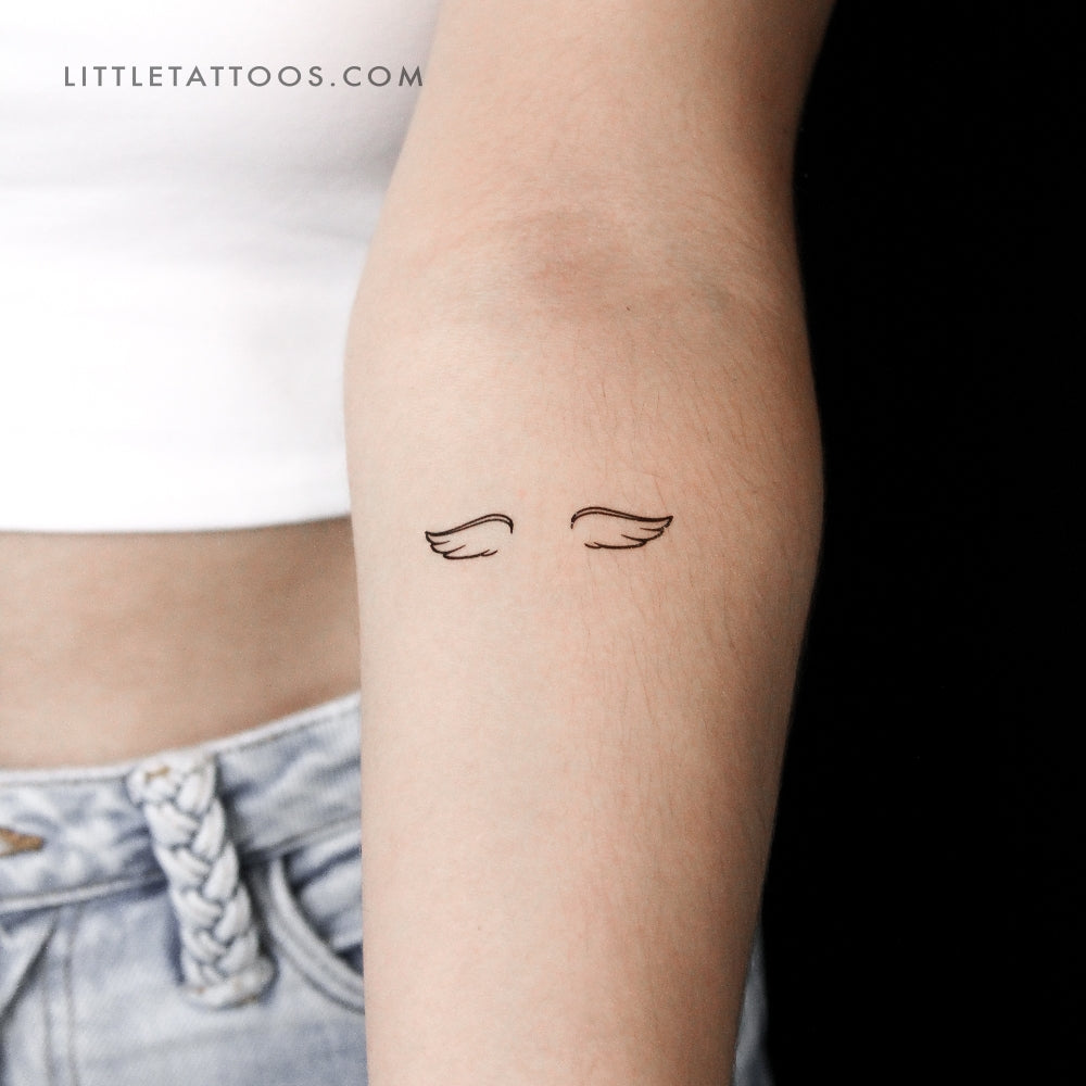 Tatuaje temporal de un par de alas - Juego de 3 + 3
