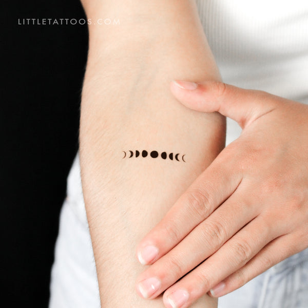 Moon Phases Temporary Tattoo - Set of 3
