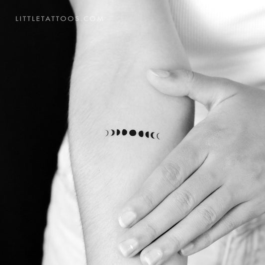 Moon Phases Temporary Tattoo - Set of 3