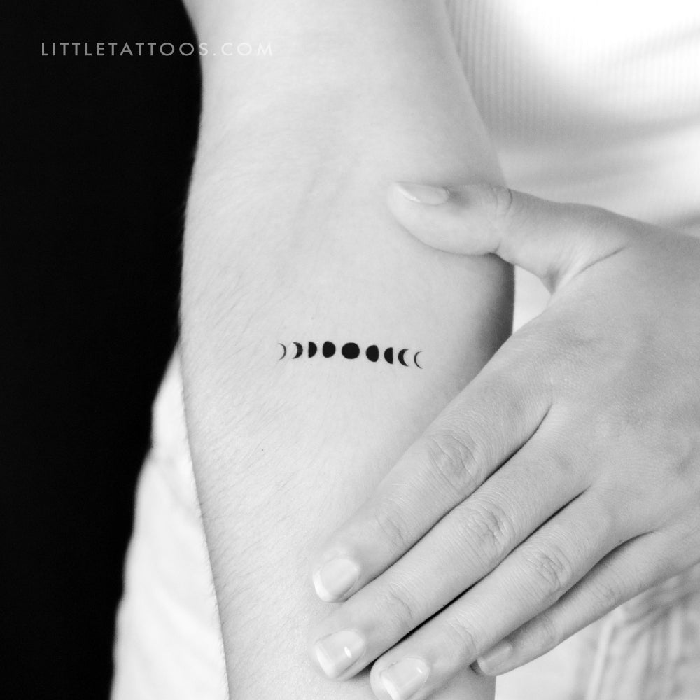 Moon Phases Temporary Tattoo - Set of 3