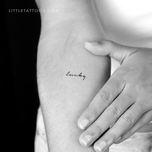 'Lucky' Temporary Tattoo - Set of 3