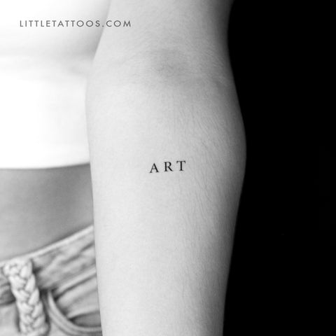 'ART' Temporary Tattoo - Set of 3
