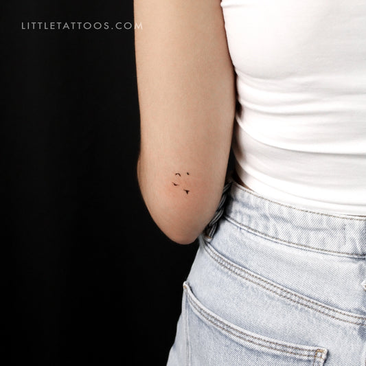 Tatuaje temporal de pájaros voladores pequeños - Juego de 3