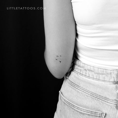 Small Flying Birds Temporary Tattoo - Set of 3