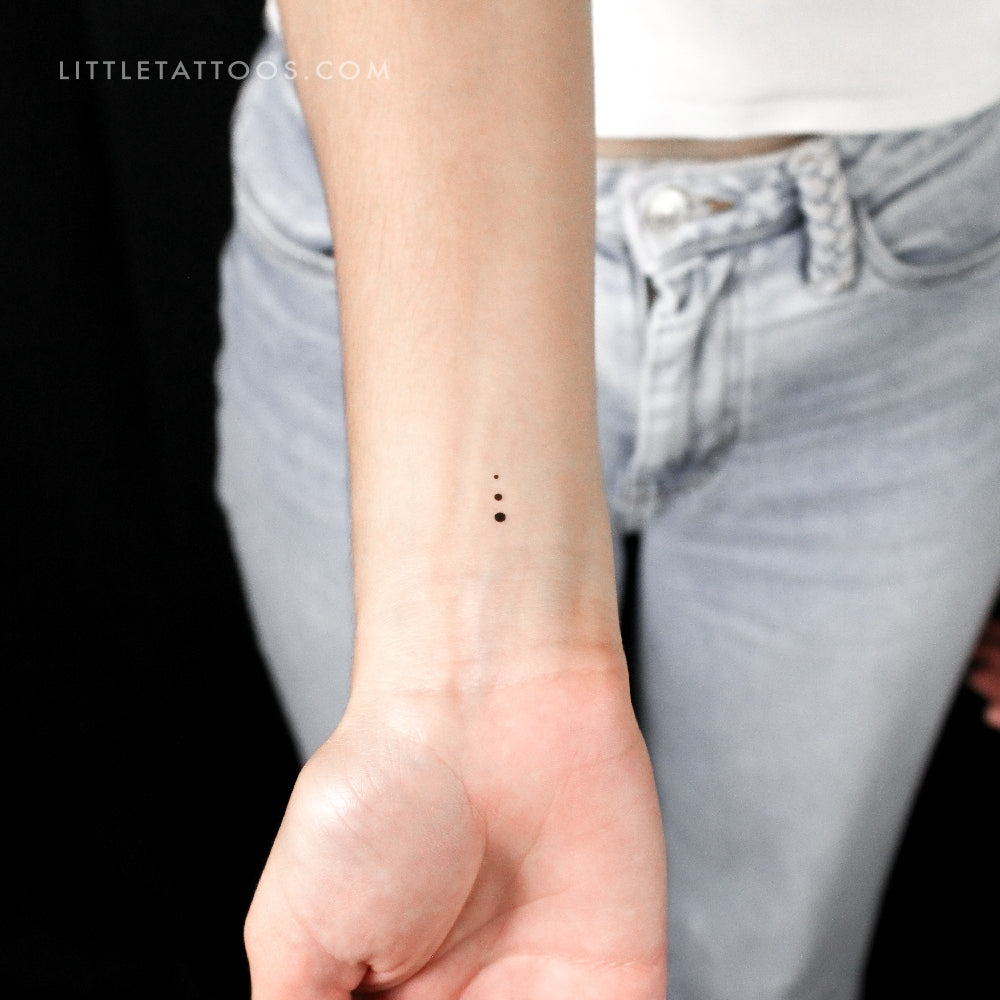 Gradual Dots Temporary Tattoo - Set of 3