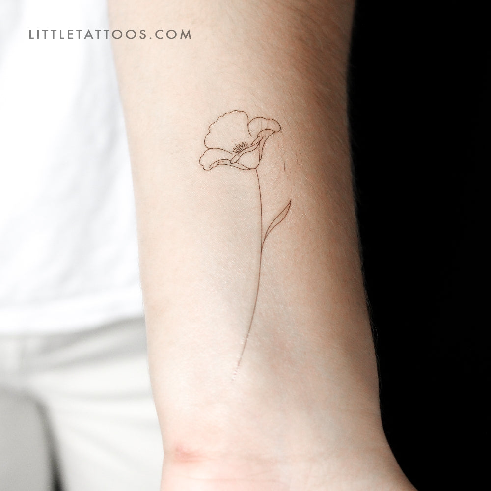 Poppy by Jakenowicz Temporary Tattoo - Set of 3