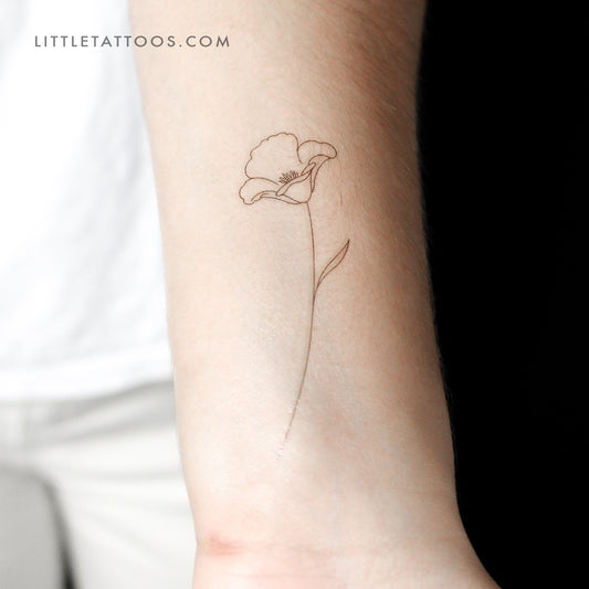 Poppy by Jakenowicz Temporary Tattoo - Set of 3
