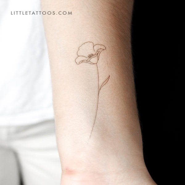 Poppy by Jakenowicz Temporary Tattoo - Set of 3