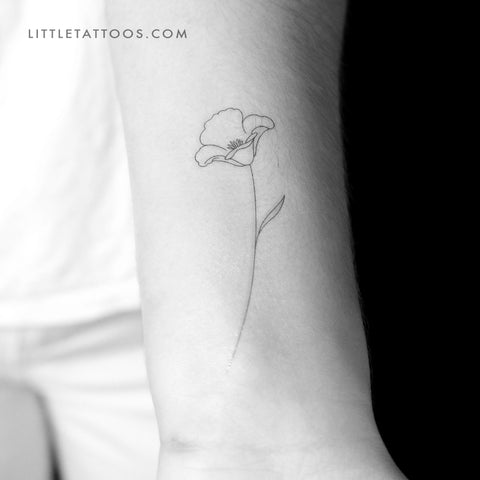 Poppy by Jakenowicz Temporary Tattoo - Set of 3