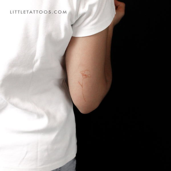 Poppy [Red] by Jakenowicz Temporary Tattoo - Set of 3