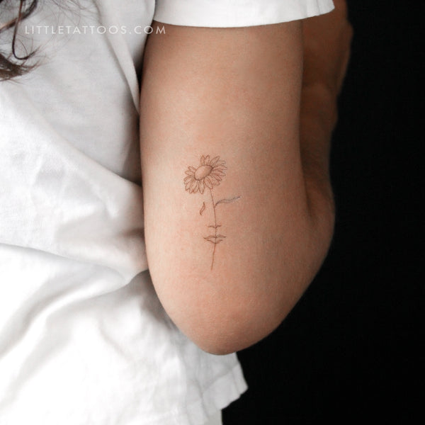 A Dreaming Daisy by Jakenowicz Temporary Tattoo - Set of 3