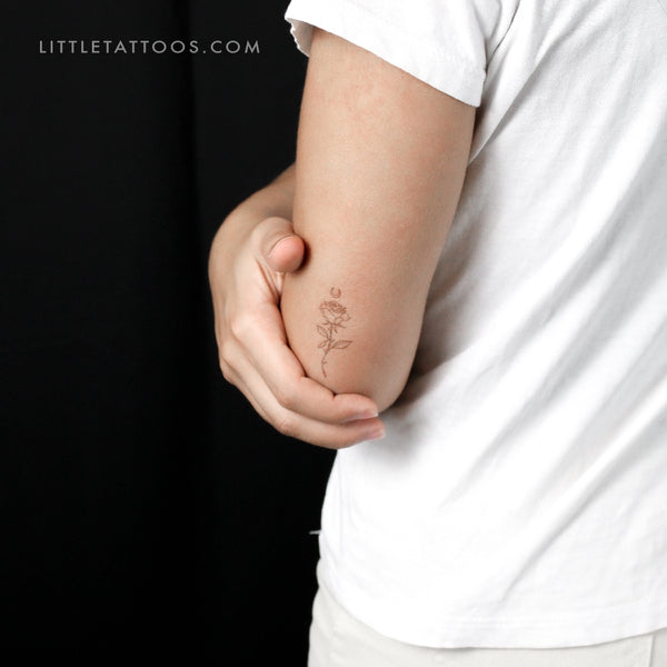 Moon Rose by Jakenowicz Temporary Tattoo - Set of 3