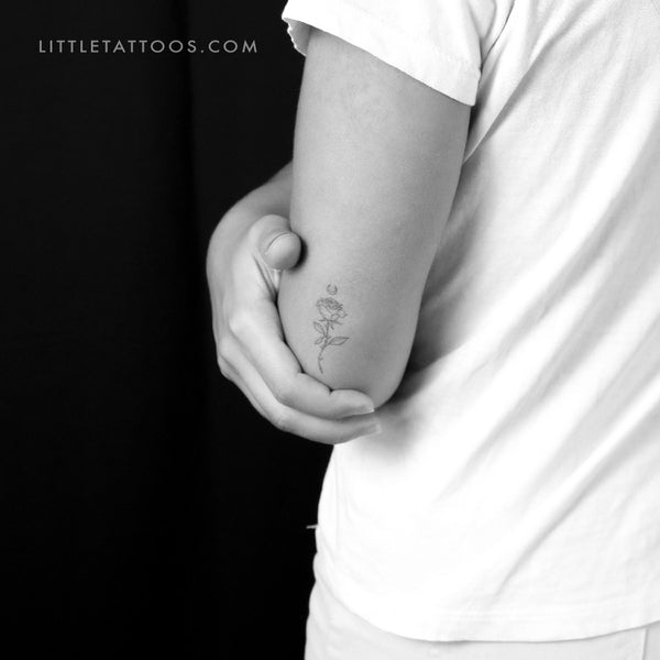 Moon Rose by Jakenowicz Temporary Tattoo - Set of 3