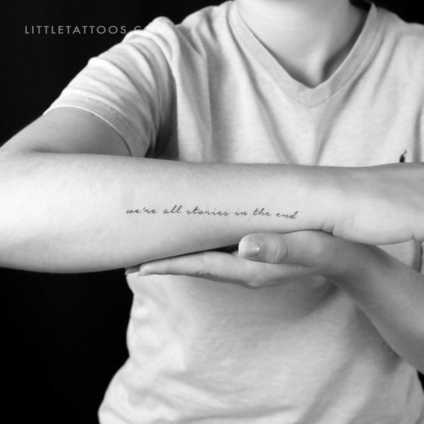 We're All Stories In The End Temporary Tattoo - Set of 3