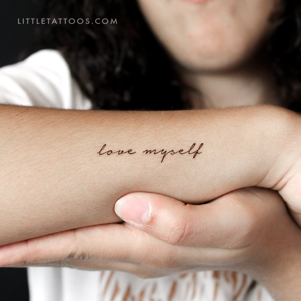 Tatuaje temporal "Love Myself" - Juego de 3