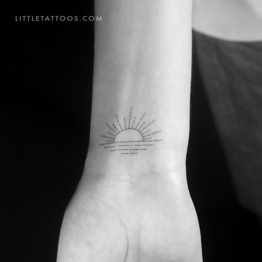 Tatuaje temporal "Atardecer" de Jakenowicz - Juego de 3