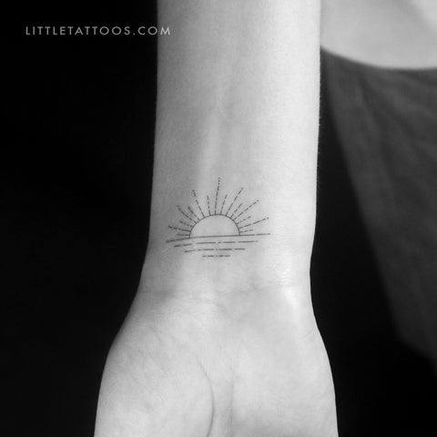 Sunset by Jakenowicz Temporary Tattoo - Set of 3