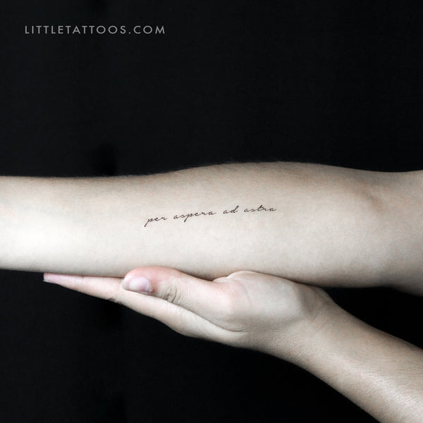 Per Aspera Ad Astra Temporary Tattoo - Set of 3