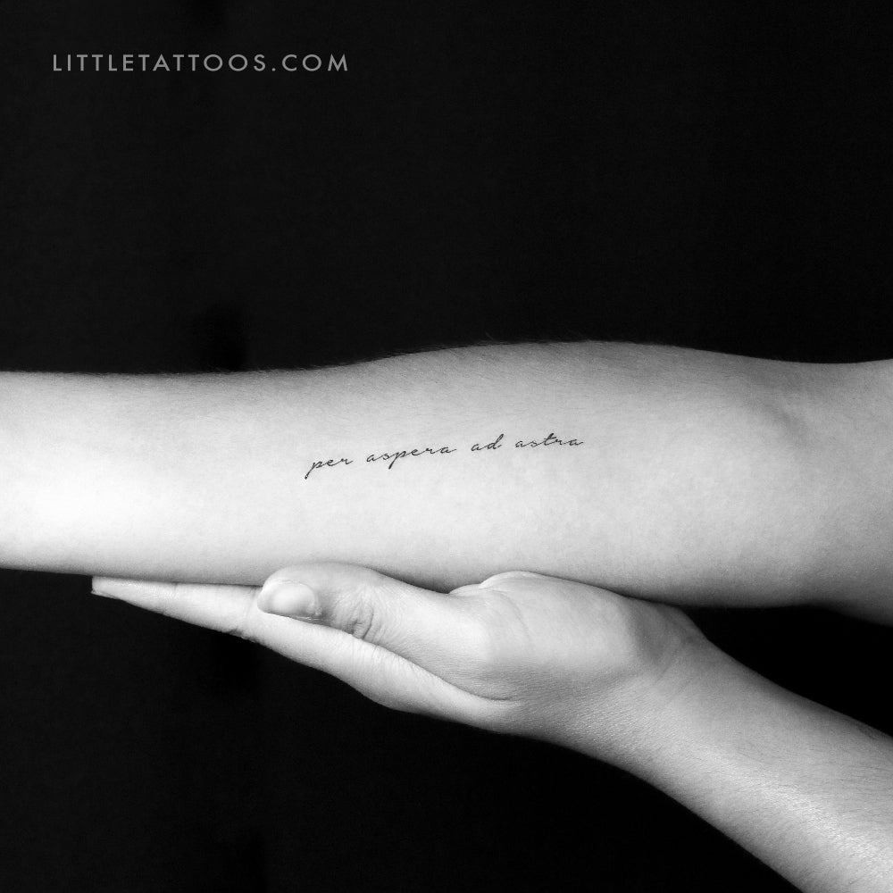 Per Aspera Ad Astra Temporary Tattoo - Set of 3