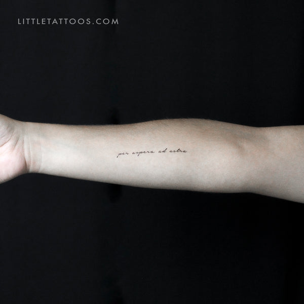 Per Aspera Ad Astra Temporary Tattoo - Set of 3