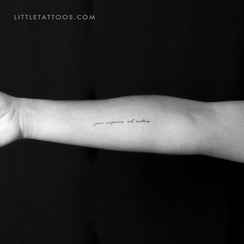 Per Aspera Ad Astra Temporary Tattoo - Set of 3