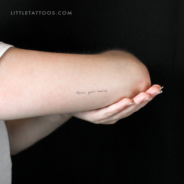 Love You More Temporary Tattoo - Set of 3
