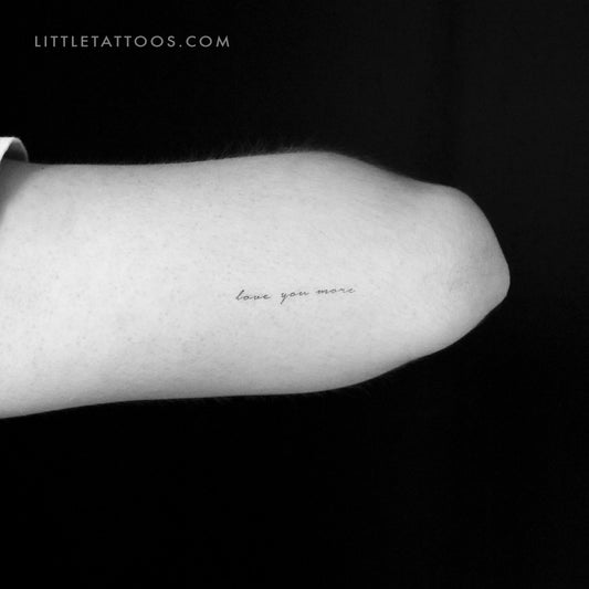 Tatuaje temporal "Te amo más" - Juego de 3