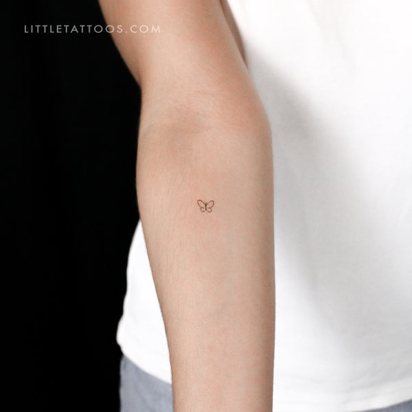 Small Minimalist Butterfly Temporary Tattoo - Set of 3