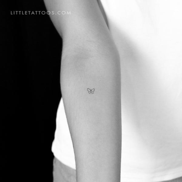 Small Minimalist Butterfly Temporary Tattoo - Set of 3