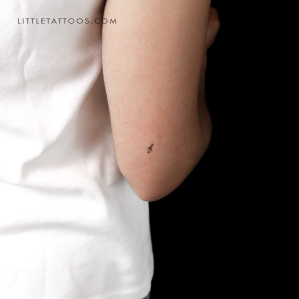 Little Treble Clef Temporary Tattoo - Set of 3