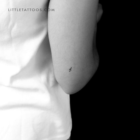 Little Treble Clef Temporary Tattoo - Set of 3