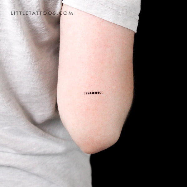Little Moon Phases Temporary Tattoo - Set of 3