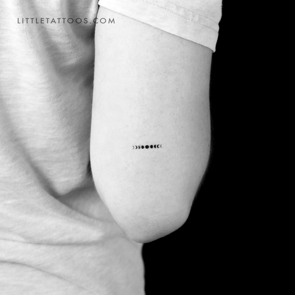 Little Moon Phases Temporary Tattoo - Set of 3