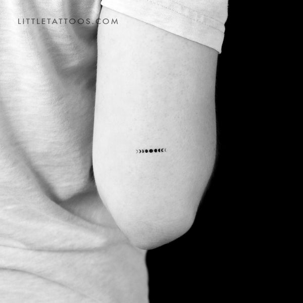 Little Moon Phases Temporary Tattoo - Set of 3
