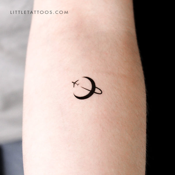 Around The Moon Temporary Tattoo - Set of 3