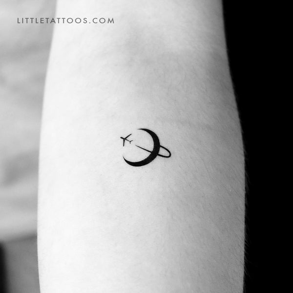 Around The Moon Temporary Tattoo - Set of 3