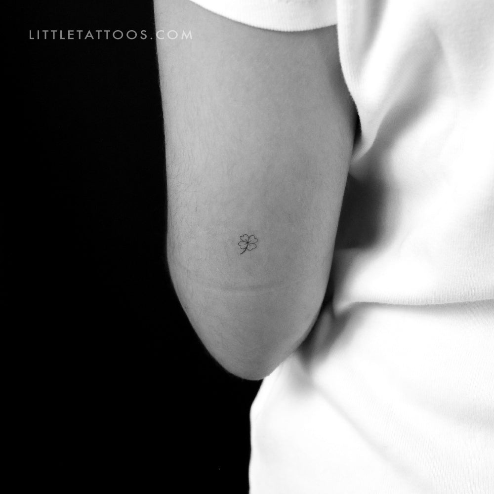 Tatuaje temporal de trébol de cuatro hojas (juego de 3)