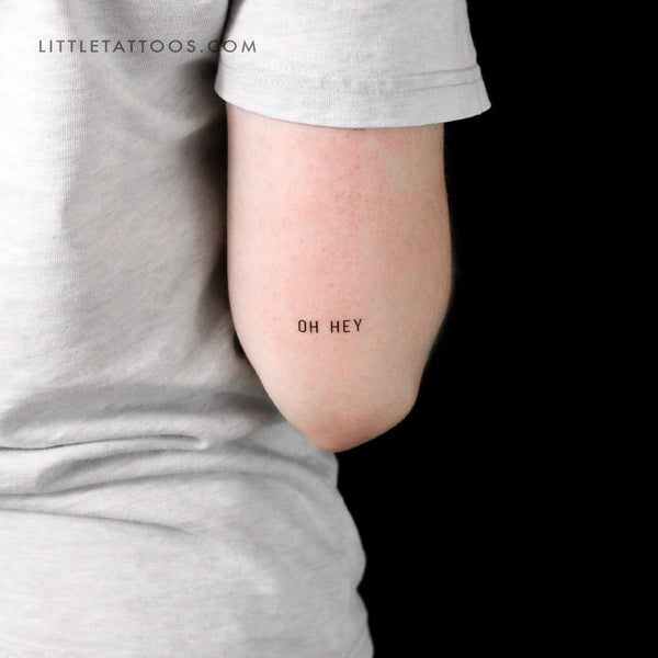 Small Oh Hey Temporary Tattoo - Set of 3